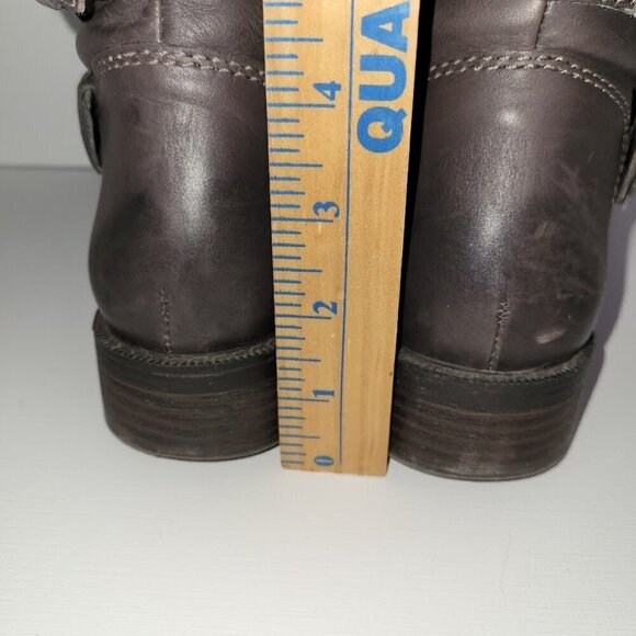 Enzo Angiolini Easayin Tall Riding Boots Dark Taupe Gray W/Buckle Detail Size 6M - Picture 6 of 16